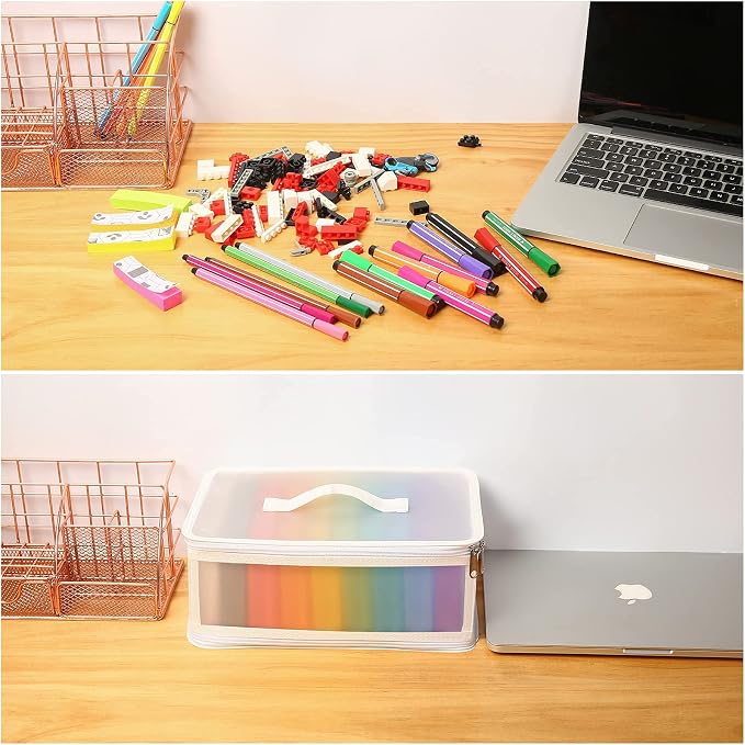 Gbivbe Photo Storage Case - 4x6 Size, Large Box Holds 1000 Photos, Card Storage, Handle Puzzle Cards Seed Packets, 9 Colors