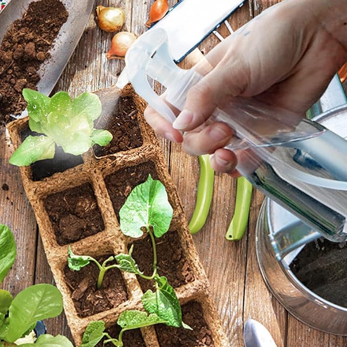 400 Cells Seed Starter Tray, 40 Pack Biodegradable Seed Starter Kit, Peat Pots for Seedlings with 400 Plant Labels, 2 Seed Planting Tool and 1 Spray Bottle