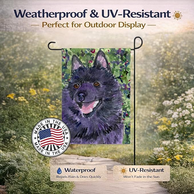 Caroline's Treasures SS8822GF Schipperke Garden Flag Mailbox Flag Decorative Yard Flag Banner Outside Patio Artwork Yard Flower Beds, Garden Size, Multicolor