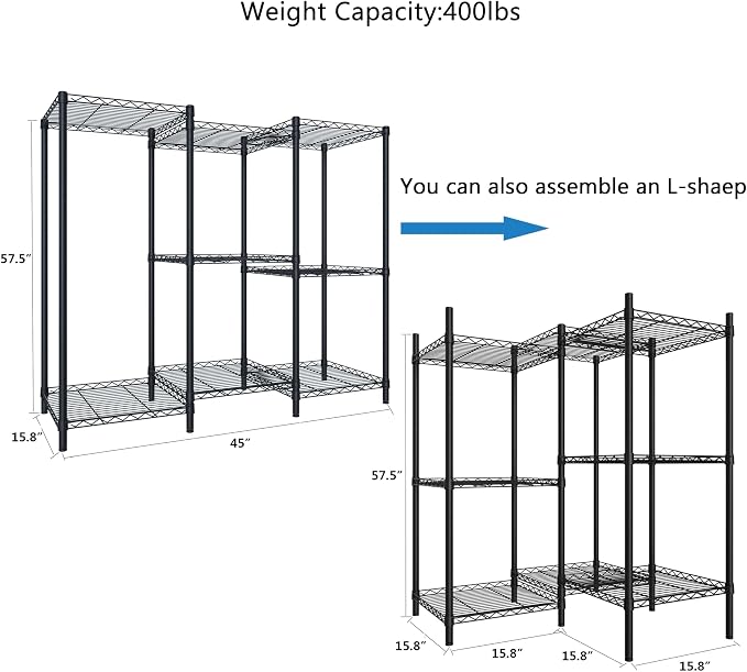 Xiofio 8-Tier Plant Stand for Indoor Outdoor,Multiple Plants Plant Rack,Adjustable Plant Stand Suitable for Bedroom Living Room Balcony Garden,Black