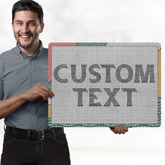Custom Sign, Custom Street Sign, 11 Font Colors, 13 Font Styles, 4 Hole Options, 22 Sizes, 18x24 Inches, Rust Free DiBound, Fade Resistant, Made in USA by My Sign Center (Fauxsaic 2)