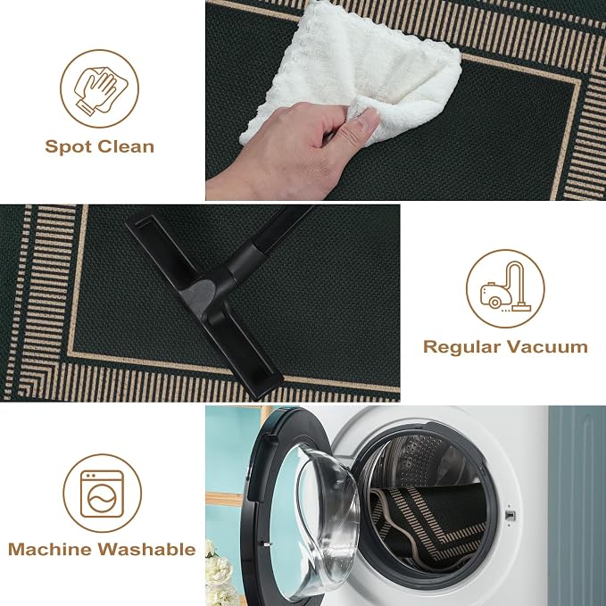 Easy Jute Outdoor Mats for Front Door, 2x3 Small Washable Kitchen Rugs, Farmhouse Black Throw Rug Non Slip Indoor Outdoor Carpet for Porch Entryway Foyer