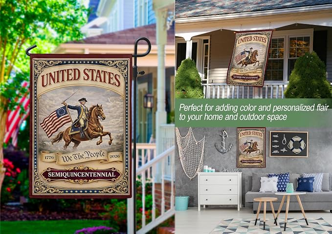 1776-2026 Commemorative, We The People Flag, Garden Flags For Outside, 250 Anniversary Usa Flag, American 250th Anniversary Patriotic Design, Dualided Design 5 (12x18 Inch)