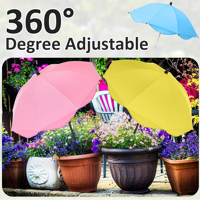 4 Pcs 26 Inch Plant Umbrellas for Outdoor Plants Garden Umbrella Shade for Potted Plant, Garden Bed Flower Pot Provide Shade to ‌defend Blazing Sun (Multicolor)