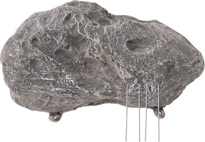 Fake Rock for Outdoor Garden Landscape Décor - Durable Faux Rock - 11.5 x 7.5 x 5.5 Inches