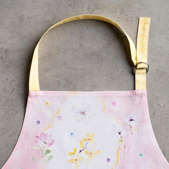 Maison d' Hermine Aprons for women with Pocket 100% Cotton (27.50"x31.50") | Adjustable Neck Strap & long ties Apron Men Chef Wedding Cooking Gardening Server Maid