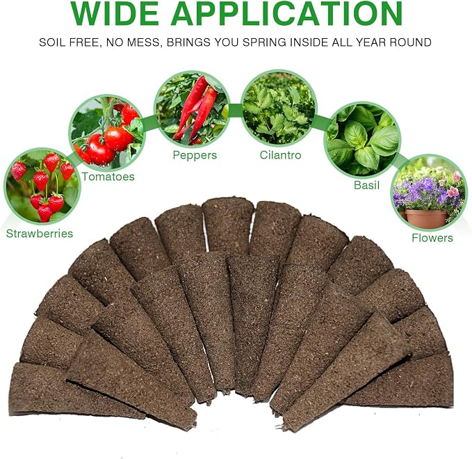250 Pack hydroponic Pods | Compatible with AeroGarden, Replacement Root Growth Sponges for Indoor Hydroponics Growing System