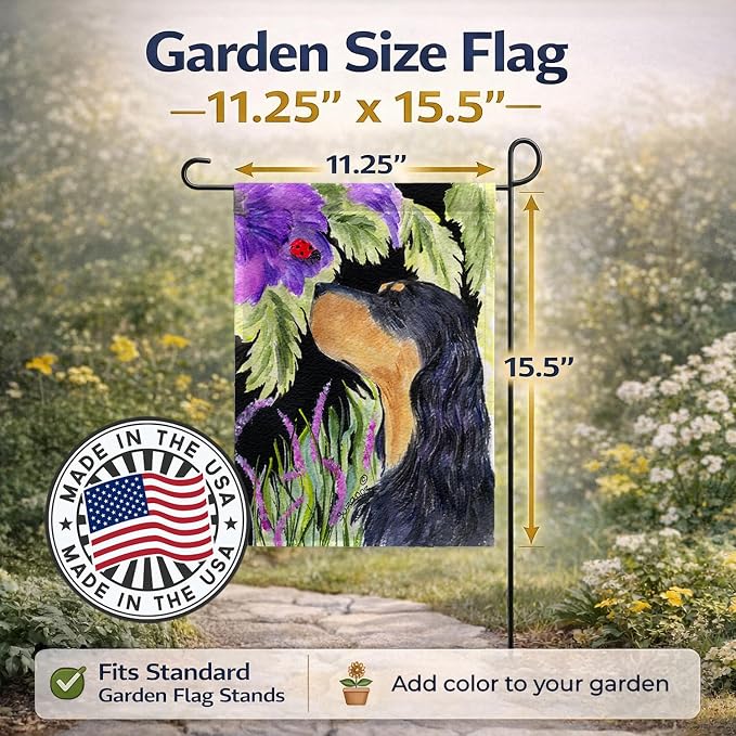 Caroline's Treasures SS8250GF Gordon Setter Garden Flag Mailbox Flag Decorative Yard Flag Banner Outside Patio Artwork Yard Flower Beds, Garden Size, Multicolor