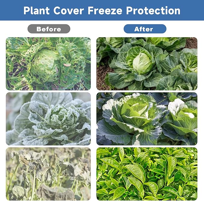 Plant Covers Freeze Protection,10 ft x 40 ft 1.1oz/yd² Thicker Floating Row Blanket Cover Fabric Plant Cloth for Winter Frost Snow and Garden Protection