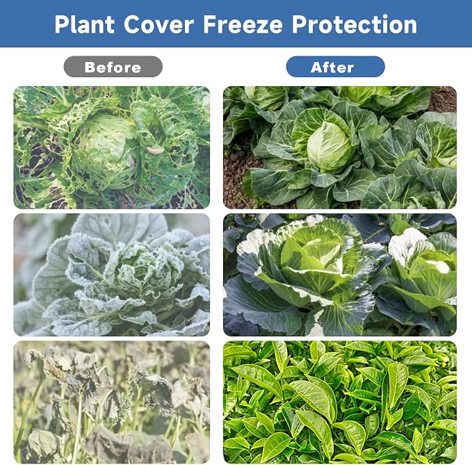 Plant Covers Freeze Protection,10 ft x 30 ft 1.1oz/yd² Thicker Floating Row Blanket Cover Fabric Plant Cloth for Winter Frost Snow and Garden Protection