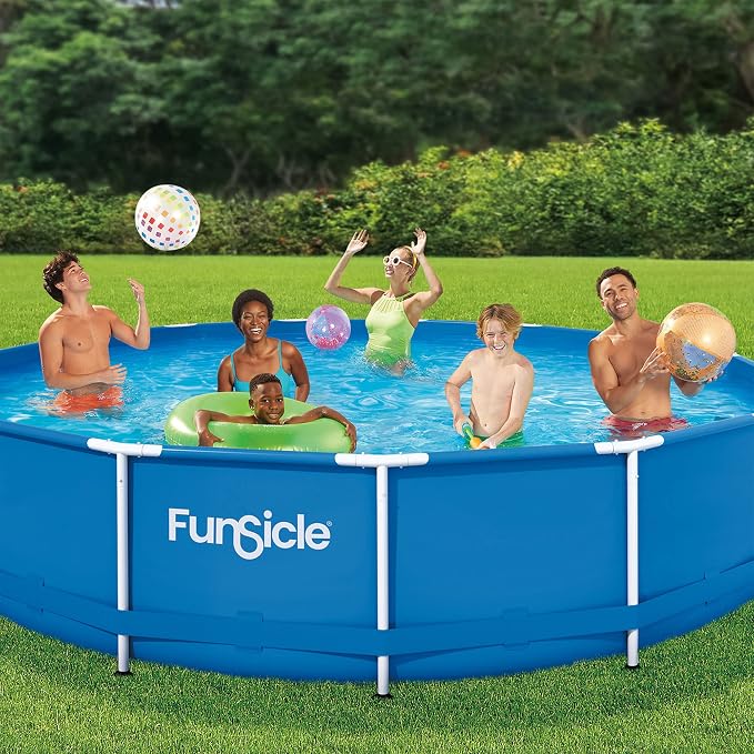 Funsicle Activity 15' x 36" Above Ground Swimming Pool Set with Pump | Round Pool Includes SkimmerPlus 2-in-1 Filter Pump - Easy Setup for Backyard Fun