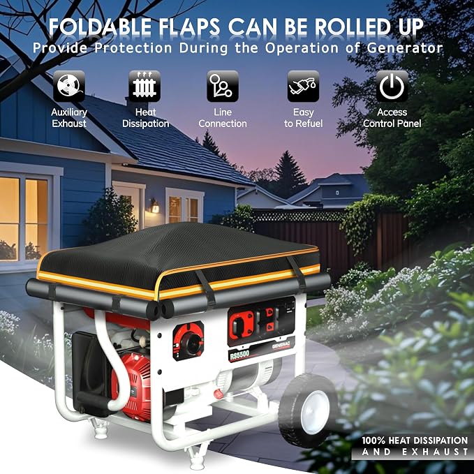 Generator Covers While Running, With Stainless Steel Bracket, Best Portable Universal Waterproof Heavy-duty Inverter Generator Tent Case, Suitable for Westinghouse, Champion, Firman, Predator, Hongda