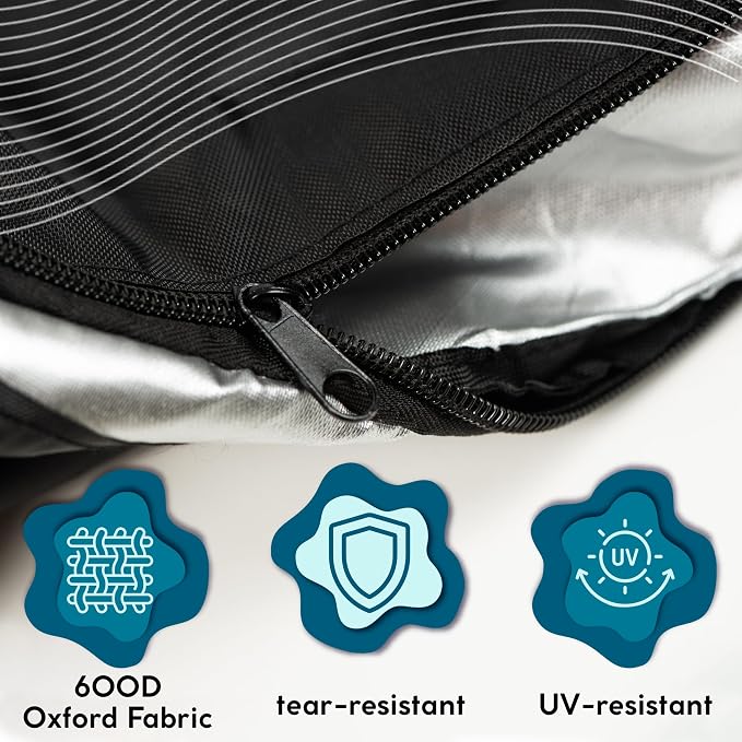 Pool Pump Cover for Above Ground Sand Filter Pumps, 600D Oxford | For 14-16 Inch Sands Filter Pump, Zipper Access, Buckle Strap, Hook-and-Loop Openings, Includes Storage Bag, Winter Closing