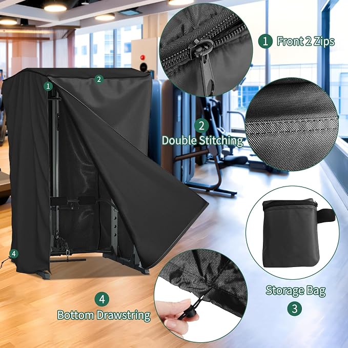 AKEfit Strength Training Cover, Waterproof & Dustproof Gym Rack Cover with Zipper,Fit for Indoor and Outdoor