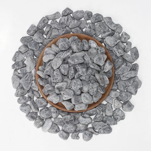 LOIOOJ Black Natural River Rocks, 0.5-1 Inch Decorative Stones for Plants, Garden, and Landscaping – 10LB, Ideal for Walkways, Vases, Crafting, Garden Pathways, and Outdoor Landscaping