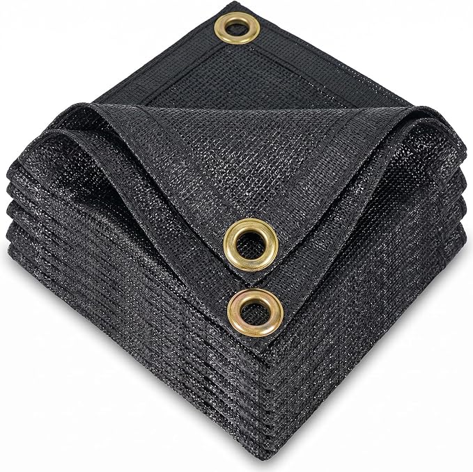 20'x30' Garden Shade Cloth 50% Sunblock Mesh Tarp with Grommets | Outdoor Sun Shade & Plant Freeze Protection Cover for Greenhouse, Kennel, Lawn, Patio, Black