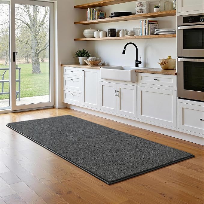 Vasofe 2x4 Hallway Runner Rug,Runner Rug Non Slip, Memory Foam Bedside Rugs | Indoor Thickened Carpet for Bedroom Dorm Kids Boys Room, Washable Medium Pile Shag Fluffy Carpets for Entrance Kitchen, Grey