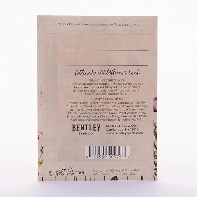 He Makes Everything Beautiful - Pollinator Wildflower Mix Seed Packets - 25 Seed Packs - Perfect Eco-Friendly Gift for Gardeners & Friends - Non GMO Seeds