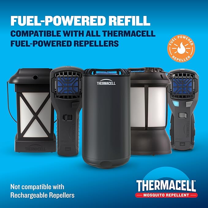 Thermacell Mosquito Repellent Refills; Provide 120 Hours of Protection; Contain 30 Repellent Mats, 10 Fuel Cartridges; Compatible with Any Fuel-Powered Mosquito Repeller Product