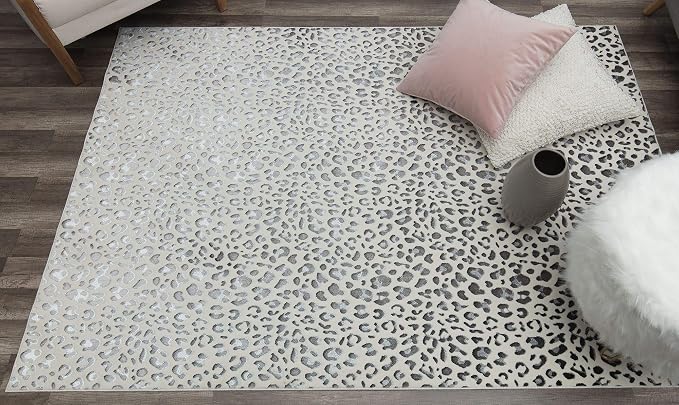 Rugs America Natura Snow Leopard Transitional Vintage Area Rug 2'3 x 8' (HZ50A)