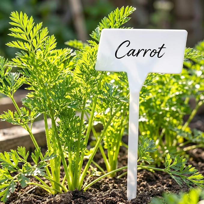 KINGLAKE GARDEN Outdoor Plastic Plant Labels 50 Pack 11.8 inch Outdoor Waterproof Sturdy Nursery Garden Markers, Plant Markers for Herbs, Flowers, Vegetable, Plant (50 Pack)