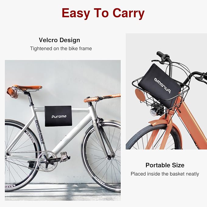 Puroma Bike Cover for 1/2/3 Bikes, Waterproof Outdoor Storage Bicycle Covers Rain Sun UV Dust Wind Proof with Lock Hole for Mountain Road Electric Bike