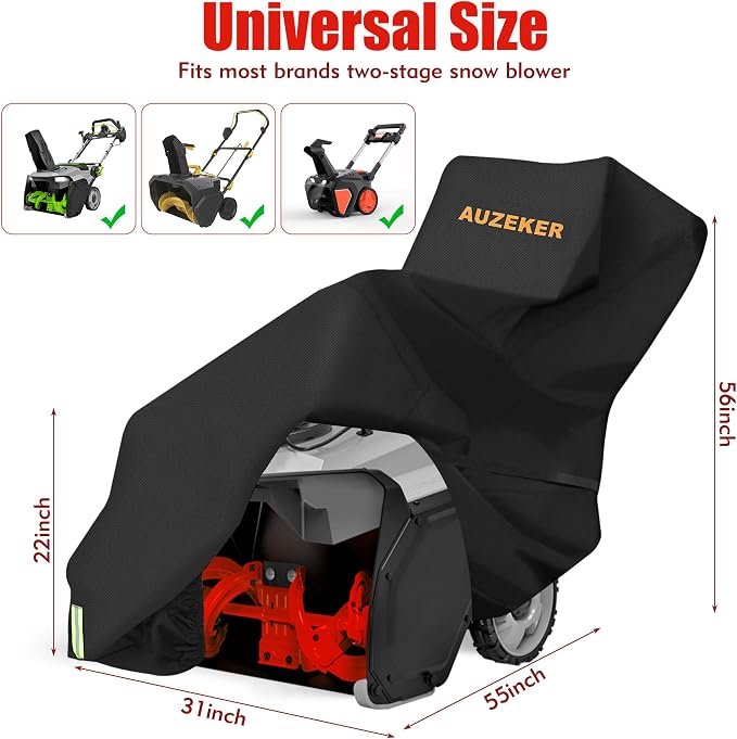 Snow Blower Cover: 900D Snowblower Covers Waterproof Outdoor, Universal Snow Blower Shield, Single And Two Stage Snow Thrower Cover Fit For Ego, Honda, Ariens, Toro
