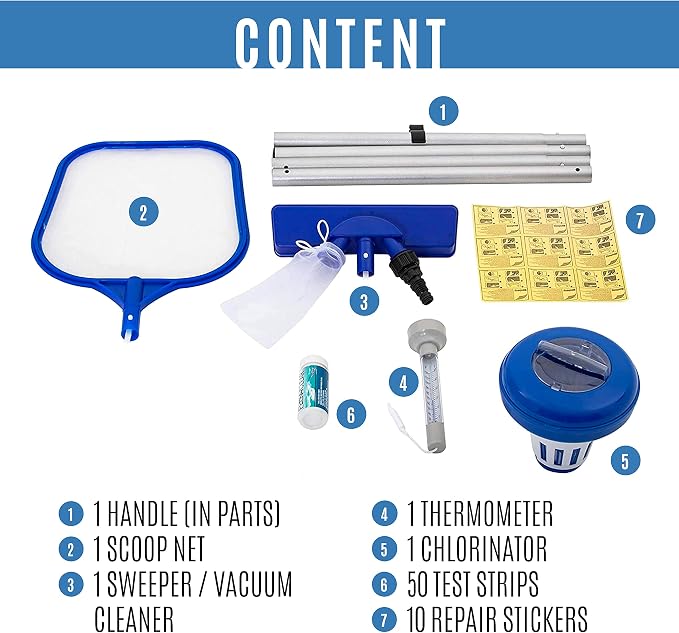Bestway Swimming Pool Steel Pro MAX 56406 - FrameLink System - Easy to assemble - 305 x 76 cm - Incl. Cleaning Kit