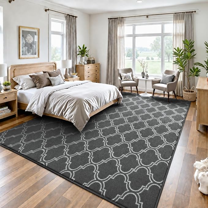 Keeko 5x7 Area Rugs for Living Room,Soft Washable Memory Foam Bedroom Rug | Indoor Throw Rug Low Pile Minimalist Non Slip Carpet for Kids Nursery Classroom Dorm Room Home Decor