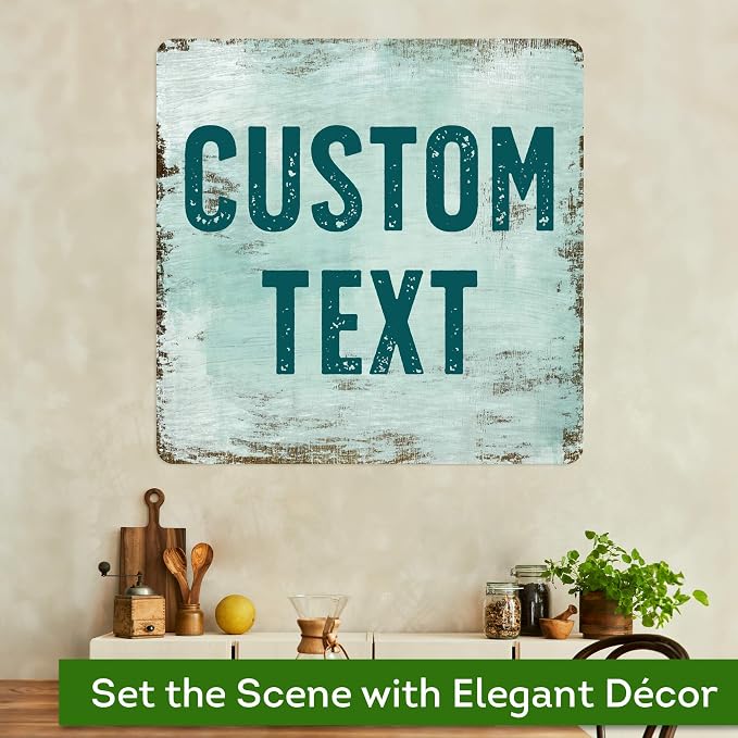 Custom Sign, Custom Street Sign, 11 Font Colors, 13 Font Styles, 4 Hole Options, 22 Sizes, 36x36 Inches, Rust Free DiBound, Fade Resistant, Made in USA by My Sign Center (Shabby Chic)