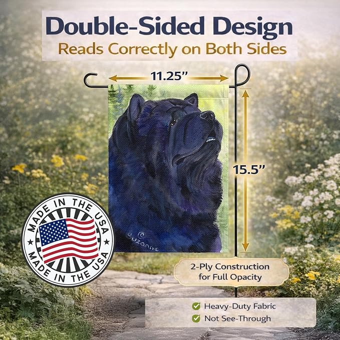 Caroline's Treasures SS7008GF Chow Chow Garden Flag Mailbox Flag Decorative Yard Flag Banner Outside Patio Artwork Yard Flower Beds, Garden Size, Multicolor