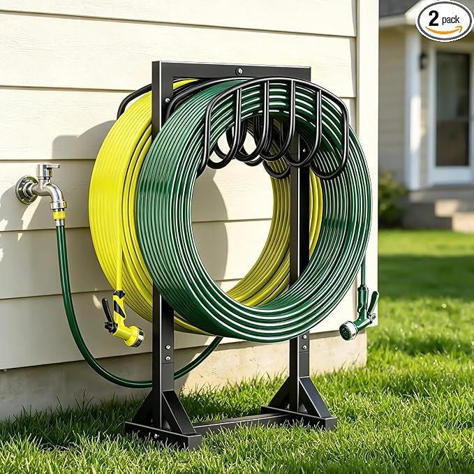 HeroicLion double garden hose holder for two hoses