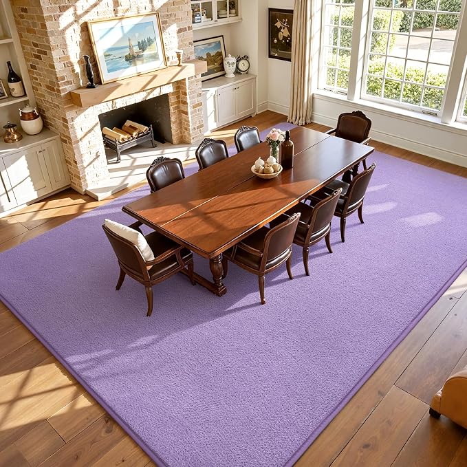 Keeko 5x7 Area Rugs for Living Room,Soft Washable Memory Foam Bedroom Rug | Indoor Throw Rug Low Pile Minimalist Non Slip Carpet for Kids Nursery Classroom Dorm Room Home Decor Purple