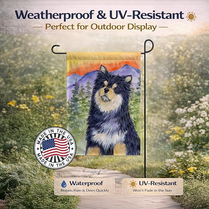 Caroline's Treasures SS1057GF Finnish Lapphund Garden Flag Mailbox Flag Decorative Yard Flag Banner Outside Patio Artwork Yard Flower Beds, Garden Size, Multicolor