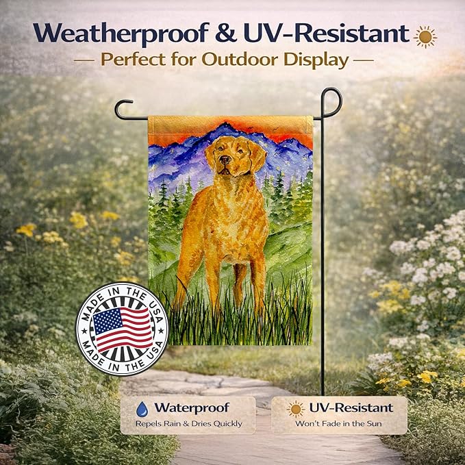 Caroline's Treasures SS8449GF Chesapeake Bay Retriever Garden Flag Mailbox Flag Decorative Yard Flag Banner Outside Patio Artwork Yard Flower Beds, Garden Size, Multicolor