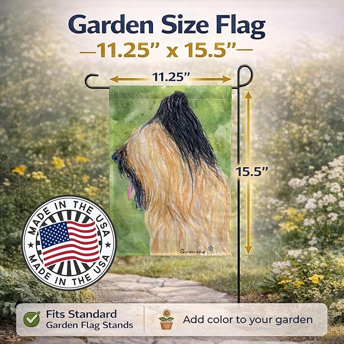 Caroline's Treasures SS8783GF Briard Garden Flag Mailbox Flag Decorative Yard Flag Banner Outside Patio Artwork Yard Flower Beds, Garden Size, Multicolor