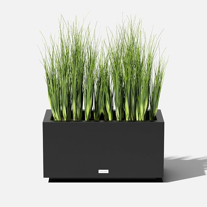 Veradek Block Series Long Box Planter - Large Rectangular Planter for Indoor or Outdoor Patio/Porch | Durable All-Weather Use with Drainage Holes | Modern Décor for Tall Plants, Flowers or Shrubs