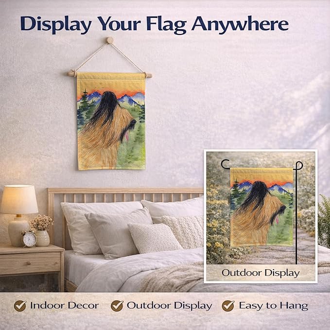 Caroline's Treasures SS8318GF Briard Garden Flag Mailbox Flag Decorative Yard Flag Banner Outside Patio Artwork Yard Flower Beds, Garden Size, Multicolor