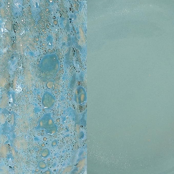 Sunnydaze Avignon Outdoor Ceramic Bird Bath - 18.75" H - UV- and Frost-Resistant - Glazed Bowl with Blue Lava Finish