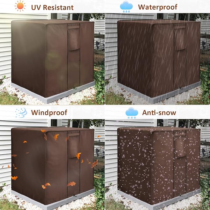 Air Conditioner Covers for Outside Unit Winter AC Covers for Outdoor Fits up to 24 x 24 x 30 inches