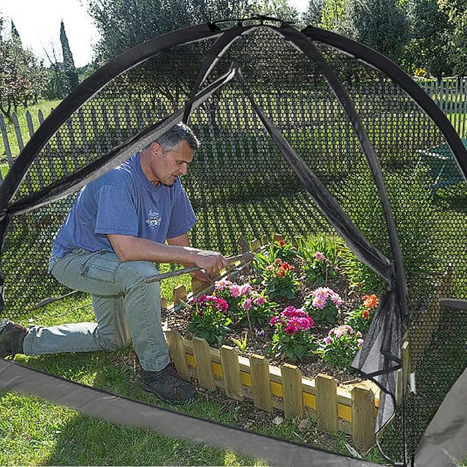Pond Cover Dome: Protective Netting Tent for Outdoor Fish Koi Ponds Garden Leaves Vegetable Plant Care Use 9X12 FT
