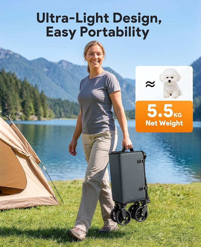 Collapsible Wagon Cart with Wheels 220lbs Foldable Wagon 120L Shopping Cart for Groceries Folding Utility Wagon for Beach, Garden, Camping, Sport, Apartment, Wheelbarrows, Gray