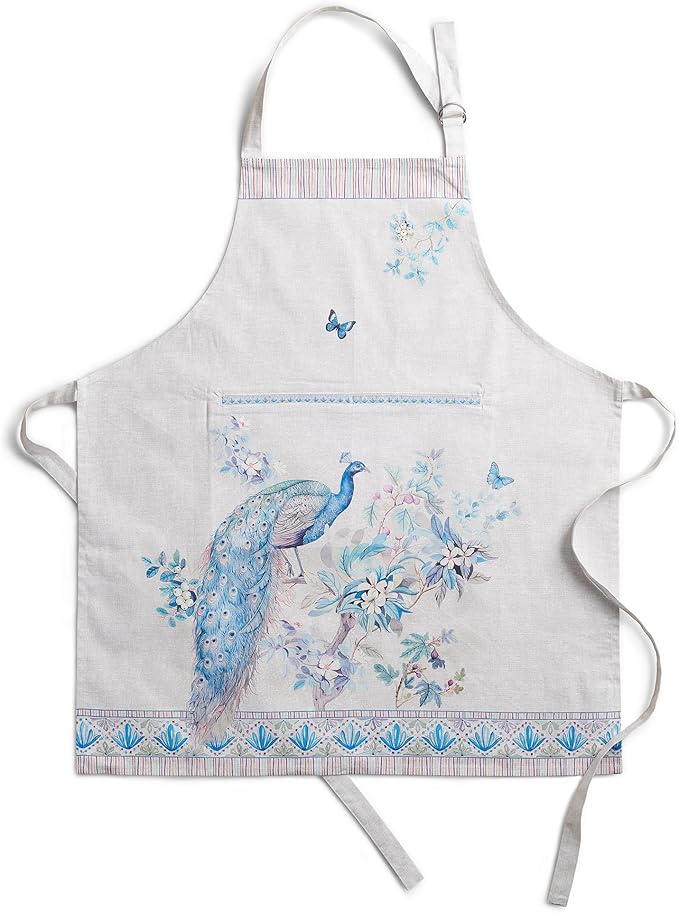 Maison d' Hermine Aprons for women with Pocket 100% Cotton (27.50"x31.50") | Adjustable Neck Strap & long ties Apron Men Chef Wedding Cooking Gardening Server Maid