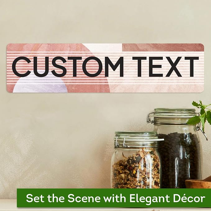 Custom Sign, Custom Street Sign, 11 Font Colors, 13 Font Styles, 4 Hole Options, 22 Sizes, 3x12 Inches, Rust Free DiBound, Fade Resistant, Made in USA by My Sign Center (Mid-Century Modern 1)