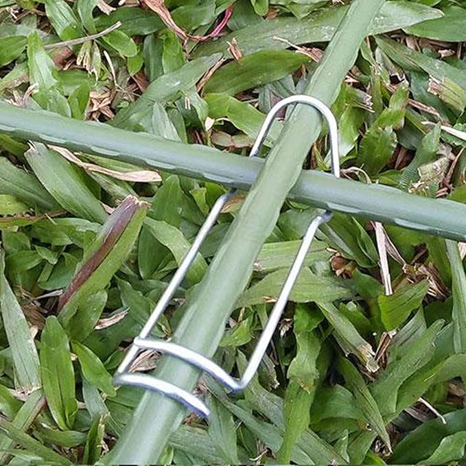 Stainless Steel Plant Support Spring Clips, 30 Pack, Greenhouse Fixing Clamps for Home Garden