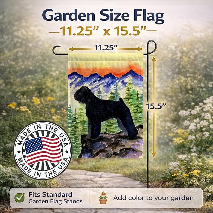 Caroline's Treasures SS8286GF Bouvier des Flandres Garden Flag Mailbox Flag Decorative Yard Flag Banner Outside Patio Artwork Yard Flower Beds, Garden Size, Multicolor
