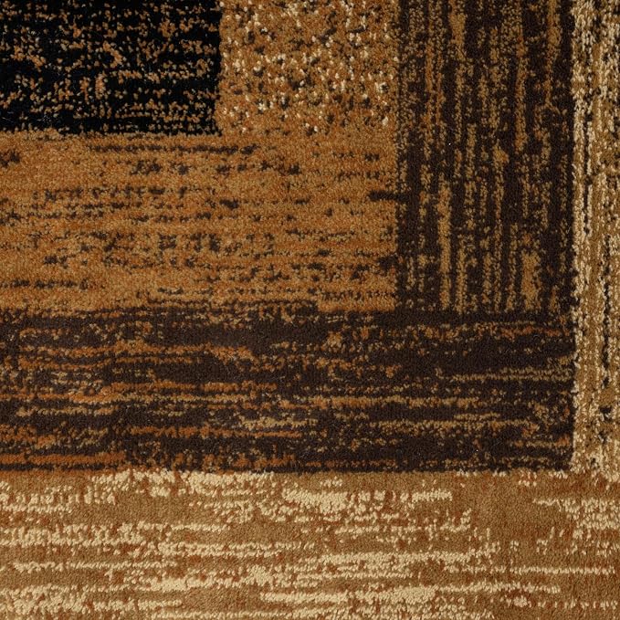 Home Dynamix Royalty Vega Contemporary Geometric Area Rug, Black/Beige, 43"x62"
