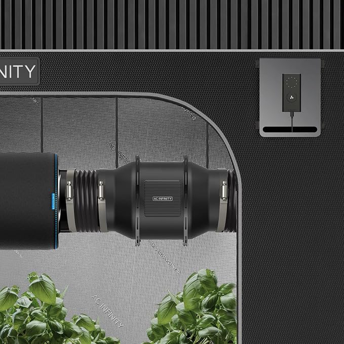 AC Infinity CLOUDLINE A6, Quiet 6” Inline Duct Fan with Speed Controller | EC Motor - Ventilation Exhaust Fan for Heating Cooling Booster, Grow Tents, Hydroponics
