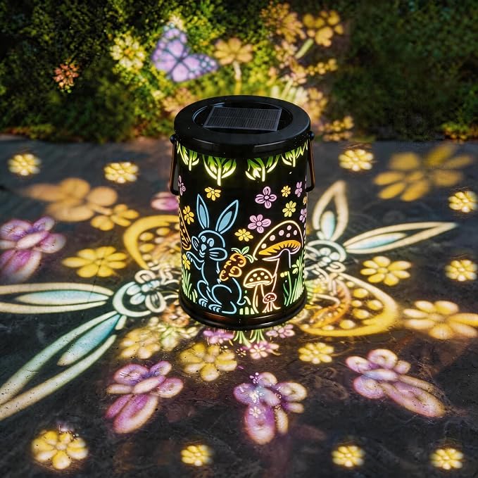 Solar Lanterns Outdoor Waterproof, Solar Lights Outdoor Garden Decor, Gifts for Women Mom Grandma Mother's Day, Solar Powered Decorative Lanterns for Outside, Patio, Yard, Lawn, Porch
