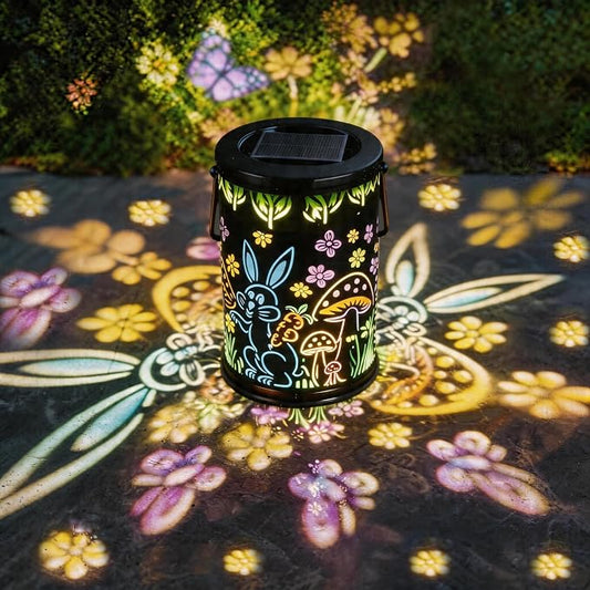 Solar Lanterns Outdoor Waterproof, Solar Lights Outdoor Garden Decor, Gifts for Women Mom Grandma Mother's Day, Solar Powered Decorative Lanterns for Outside, Patio, Yard, Lawn, Porch